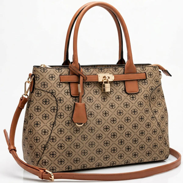 Valentini Gino - Borsa Donna sacco grande tote bag Casual fantasia logata logo bauletto lucchetto