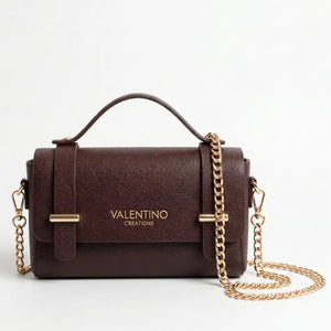 Valentino Creations - Tracolla in simil pelle martellata borsetta rigida borchie