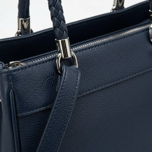 DUDLIN - Borsa donna toto bag a tracolla con multi tasche spalla elegante manici intrecciati