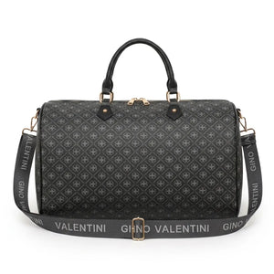Valentini Gino - Borsa Donna borsone logato fantasia logo viaggio passeggio bauletto baule grande
