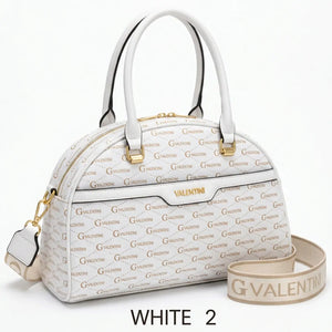 Valentini Gino - Borsa Donna grande tote bag Casual fantasia logata logo bauletto rigido