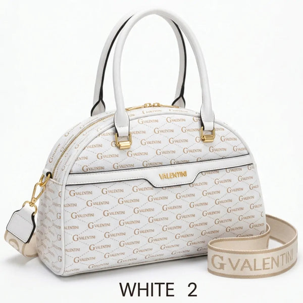 Valentini Gino - Borsa Donna grande tote bag Casual fantasia logata logo bauletto rigido