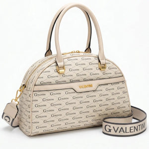 Valentini Gino - Borsa Donna grande tote bag Casual fantasia logata logo bauletto rigido