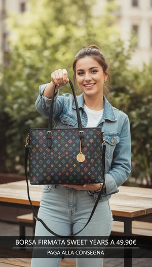 Sweet Years - Borsa shopping spalla simil pelle fantasia Logata