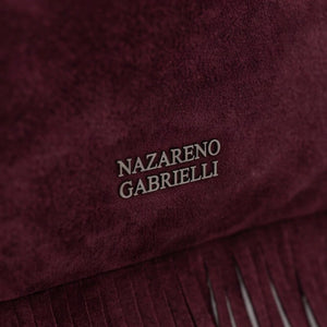 Nazareno Gabrielli - Borsa morbida a sacco tracolla hobo capiente unica tinta simil pelle camoscio scamosciata