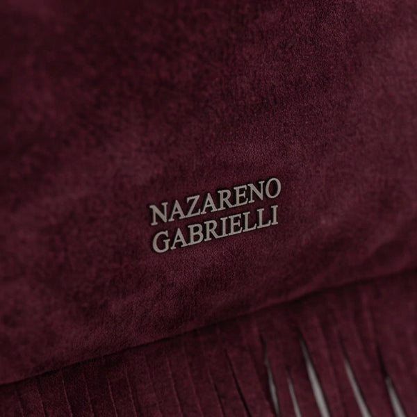 Nazareno Gabrielli - Borsa morbida a sacco tracolla hobo capiente unica tinta simil pelle camoscio scamosciata