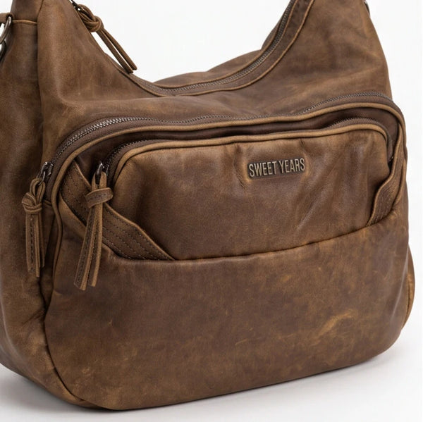 Sweet years - Borsa a Spalla Donna simil Pelle sacco mono manico effetto vintage con tracolla