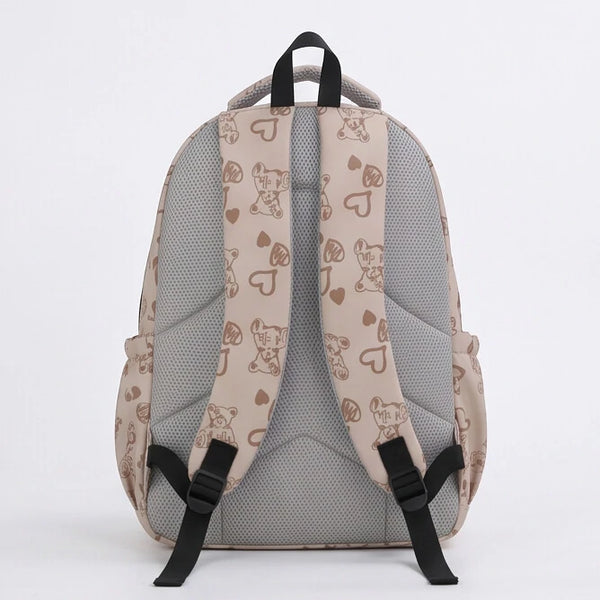 Baci&Abbracci - Zaino scuola viaggio con imbottitura femminile donna fantasia orsacchiotti cuori ragazza