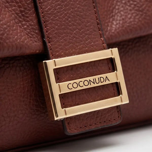 COCONUDA - Borsa a Spalla platta firmata Donna simil Pelle bauletto tracolla scamosciata