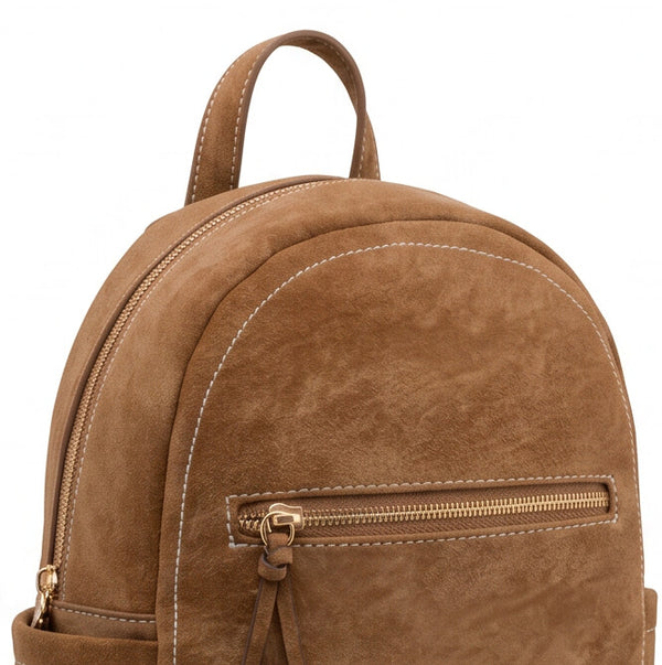COCONUDA - borsa trasfmormabile zaino 2in1 donna pelle scamosciato camoscio cuoio spalla casual passeggio