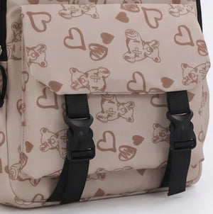 Baci&Abbracci - Zaino scuola viaggio con imbottitura femminile donna fantasia orsacchiotti cuori ragazza