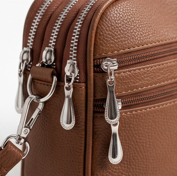 La Catalana - Borsa borsetta donna a tracolla firmata gyoiamea nuova 3 tasche zip