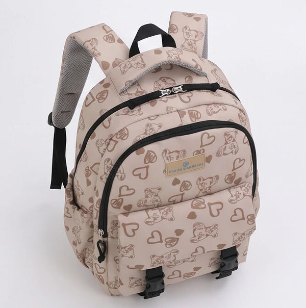 Baci&Abbracci - Zaino scuola viaggio con imbottitura femminile donna fantasia orsacchiotti cuori ragazza