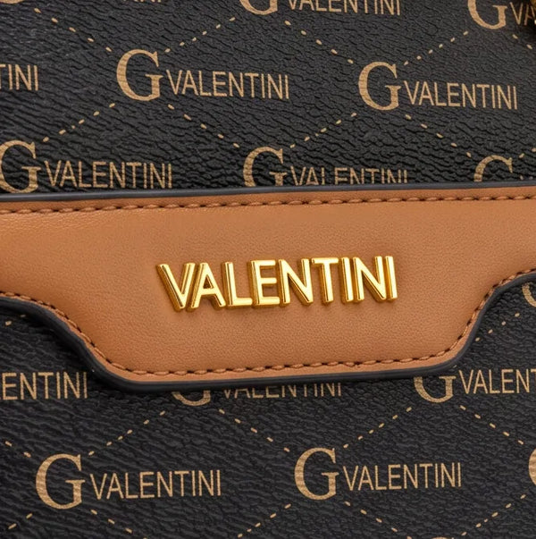 Valentini Gino - Borsa Donna grande tote bag Casual fantasia logata logo bauletto rigido