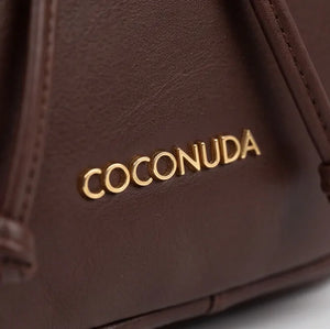 COCONUDA - zaino donna pelle cuoio spalla casual passeggio zainetto vintage tasche piccolo