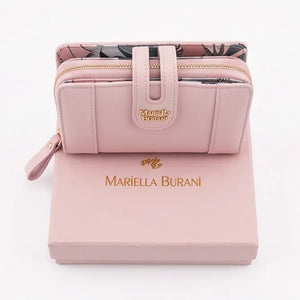 Mariella Burani  - portafoglio portamonete piccolo firmato donna con scatola porta carte donna novità simil pelle zip mod.03
