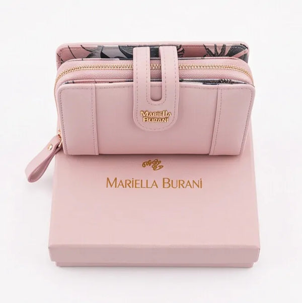Mariella Burani  - portafoglio portamonete piccolo firmato donna con scatola porta carte donna novità simil pelle zip mod.03