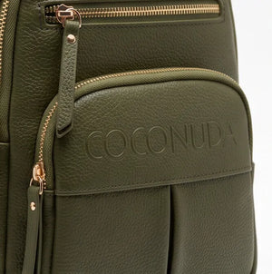 COCONUDA - zaino donna pelle cuoio spalla casual passeggio zainetto logo 3d