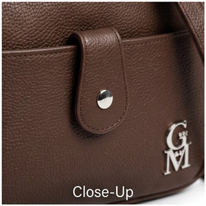 La Fina - Borsa borsetta donna a tracolla firmata gyoiamea nuova 4 tasche zip effetto simil pelle