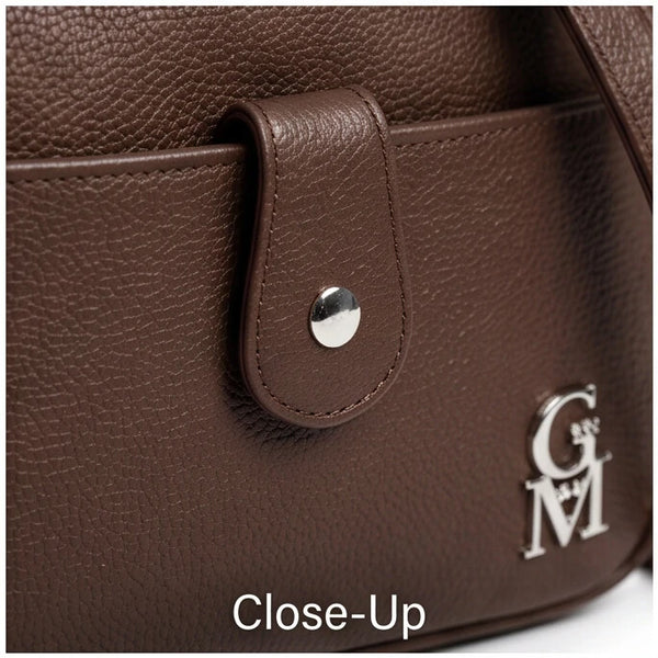 La Fina - Borsa borsetta donna a tracolla firmata gyoiamea nuova 4 tasche zip effetto simil pelle