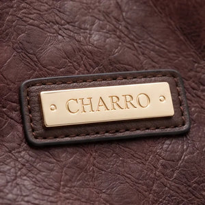 CHARRO - Borsa a Spalla Donna Beige simil Pelle Morbida Borsa shopping Grande con Tracolla