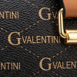 Valentini Gino - Borsa Donna grande tote bag Casual fantasia logata logo bauletto rigido