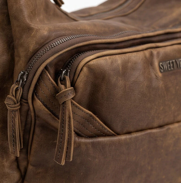 Sweet years - Borsa a Spalla Donna simil Pelle sacco mono manico effetto vintage con tracolla