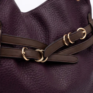 CHARRO - Borsa a Spalla Donna simil Pelle sacco cinghie con tracolla capiente