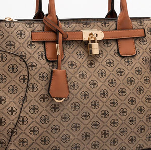 Valentini Gino - Borsa Donna sacco grande tote bag Casual fantasia logata logo bauletto lucchetto