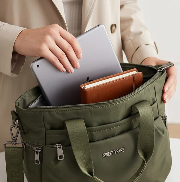 Sweet Years - Borsa nuova Donna tote shopping bag impermeabile in tessuto tecnico super resistente