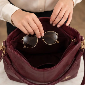 CHARRO - Borsa a Spalla Donna Beige in Pelle Morbida Borsa Hobo Grande con Tracolla monomanico