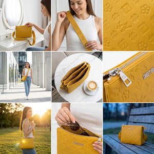 Sweet Years - Borsa multitasche firmata capiente giornaliera elegante 3 zip 2026 simil pelle pressata logata logo 3d