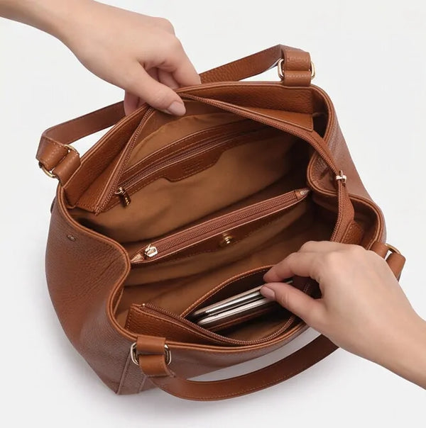 Valentini Gino - Borsa spalla nuova Donna shopping morbida spalla similpelle baule bauletto e tracolla