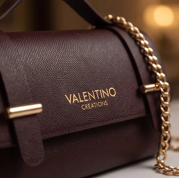 Valentino Creations - Tracolla in simil pelle martellata borsetta rigida borchie