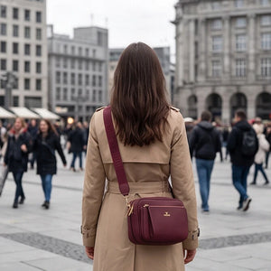 YYCOVERI - Borsa borsetta donna a tracolla firmata multitasche 4 tasche con cerniera nuova