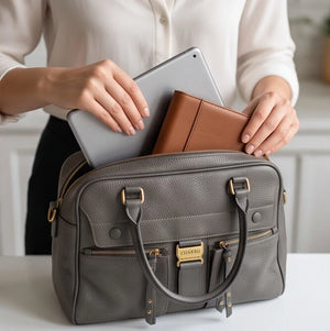 CHARRO - Borsa a Spalla Donna simil Pelle bauletto 2 tasche frontali tracolla