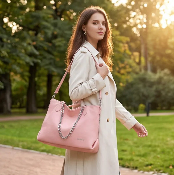 Valentini Gino - Borsa spalla nuova Donna shopping bag Casual 2026 firmata tracolla catena capiente