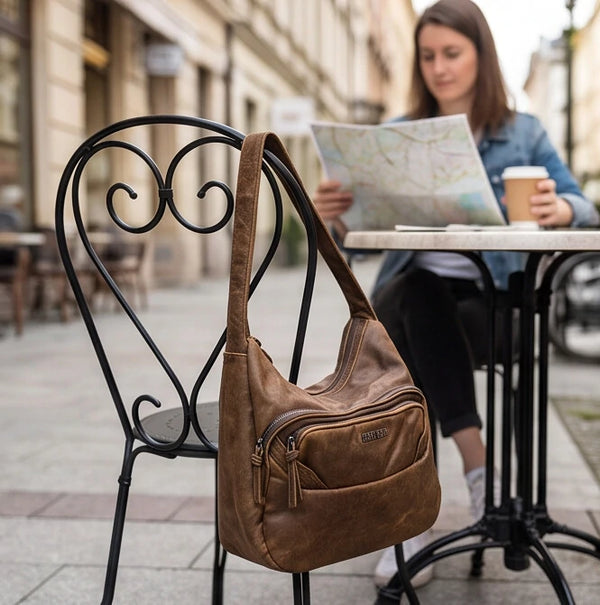 Sweet years - Borsa a Spalla Donna simil Pelle sacco mono manico effetto vintage con tracolla