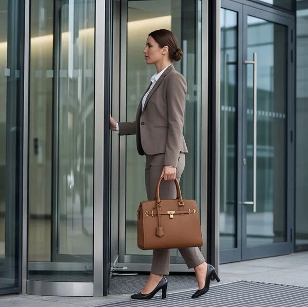 Borsa a bauletto biker lucchetto ciondolo donna elegante rigida