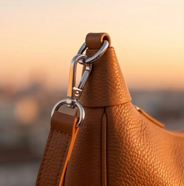 La Duo - Borsa trasformabile 2 in 1 firmata GYOIAMEA mezzaluna a spalla tracolla monomanico rimovibile donna grande simil pelle