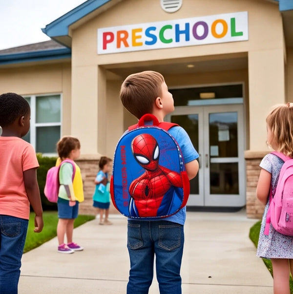 Spider Man  - Zaino MOD.4 scuola maschile marvel fantasia 3d ovetto zainetto piccolo asilo scuola