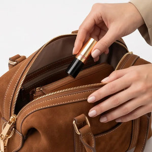 COCONUDA - Borsa a Spalla Donna simil Pelle bauletto effetto opaco camoscio con tracolla scamosciata