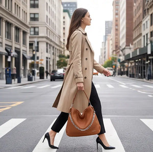 Valentini Gino - Borsa spalla nuova Donna hobo bag sacco secchio con catena mono manico spalla e tracolla