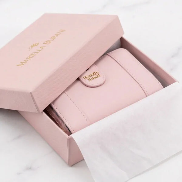 Mariella Burani  - portafoglio portamonete piccolo firmato donna con scatola porta carte donna novità simil pelle zip mod.03