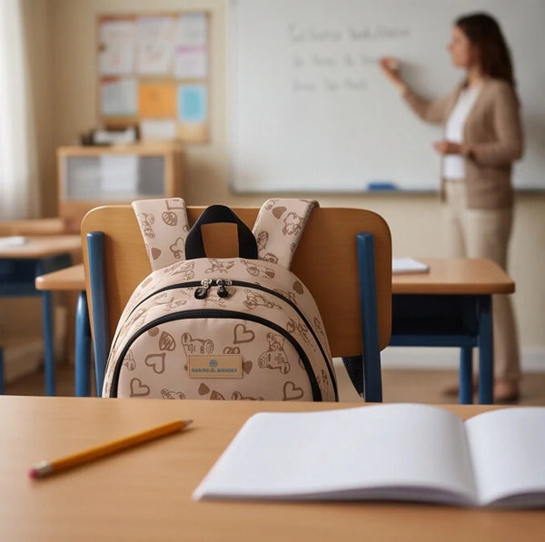 Baci&Abbracci - Zaino scuola viaggio con imbottitura femminile donna fantasia orsacchiotti cuori ragazza