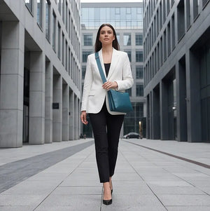 ENRICO COVERI - borsa elegante borsetta tracolla a mano simil pelle sottile slim bustina