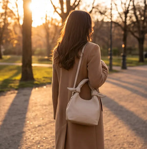 Valentini Gino - Borsa spalla nuova Donna tote bag piccola borsetta passeggio con nodi manici