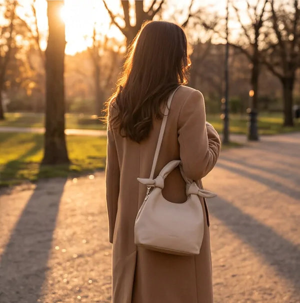 Valentini Gino - Borsa spalla nuova Donna tote bag piccola borsetta passeggio con nodi manici