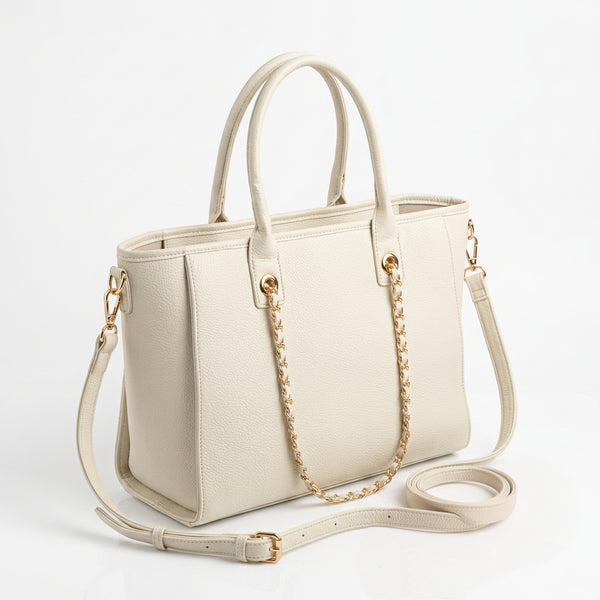 Borsa shopper donna a spalla con catene e tracolla