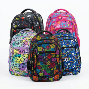 Zaino scuola con imbottitura maschile femminile uomo donna fantasia capiente multitasche spalliere
